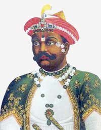 A portrait of Mahadji Sindhia
