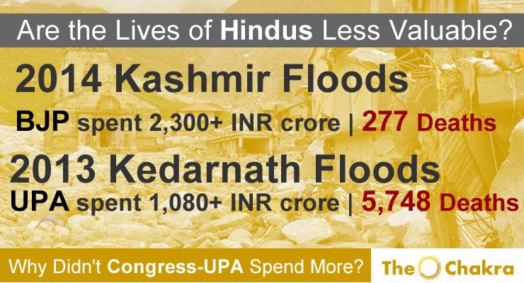 Over 5000 people died during the Uttarakhand Floods of 2013 - Most of the Victims were Hindu Pilgrims