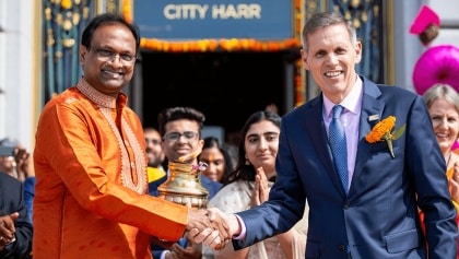 Diwali 2025 Celebration with CG Manjunath and Mayor Whitmire at City Hall