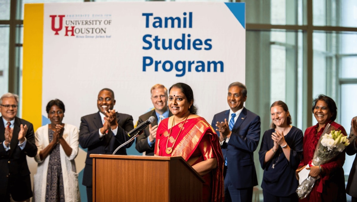 
            Houston Tamil Studies Chair (HTSC) Honors Dr. T. Vijayalakshmi,  Thiruvalluvar Chair of Tamil Studies and Visiting Professor        
