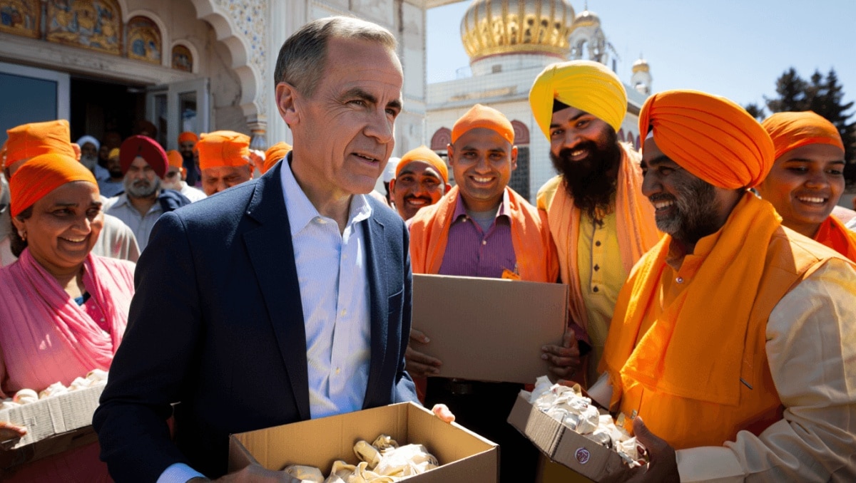 Watch: Canada PM Mark Carney celebrates Sikh Heritage Month, joins community service at Ottawa gurdwara TIMESOFINDIA.COM / Apr 19, 2026, 08:42 (IST) Canadian Prime Minister Mark Carney marked Sikh Heritage Month by participating in community service at Gurdwara Sahib Ottawa. He highlighted Canada's significant Sikh population, the world's second-largest, and their contributions to national prosperity. Across Canada, events like the 'Baaghi ja Badshah' exhibition and diaspora celebrations in Toronto underscore Sikh history, values, and the strong India-Canada cultural connection.