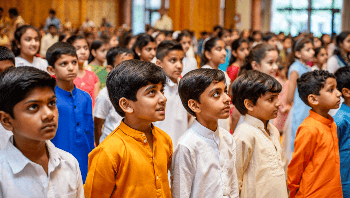 Strong Turnout and Brilliant Performance by Chinmaya Bala Vihar Students at Annual Gita Chanting Competition.