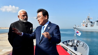 South Korea working with India to secure Hormuz, security of key maritime routes essential for survival of both nations: President Lee TNN / Apr 20, 2026, 05:01 (IST) South Korean President Lee Jae Myung emphasized close collaboration with India as emerging global leaders amidst geopolitical uncertainty. He highlighted shared values and complementary economies, advocating for upgraded trade agreements, defense industrial cooperation, and joint ventures in critical minerals and shipbuilding to foster mutual growth and innovation.