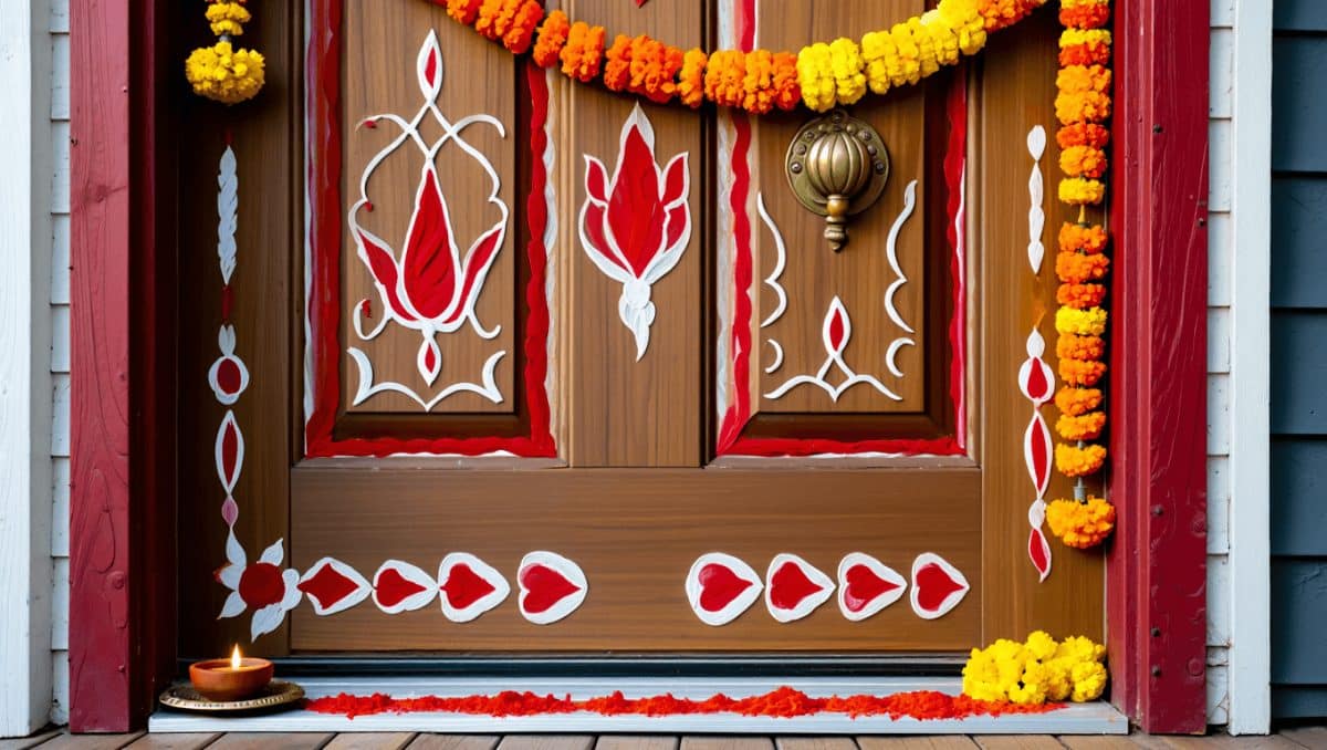 What’s the meaning behind Hindu door decorations?
