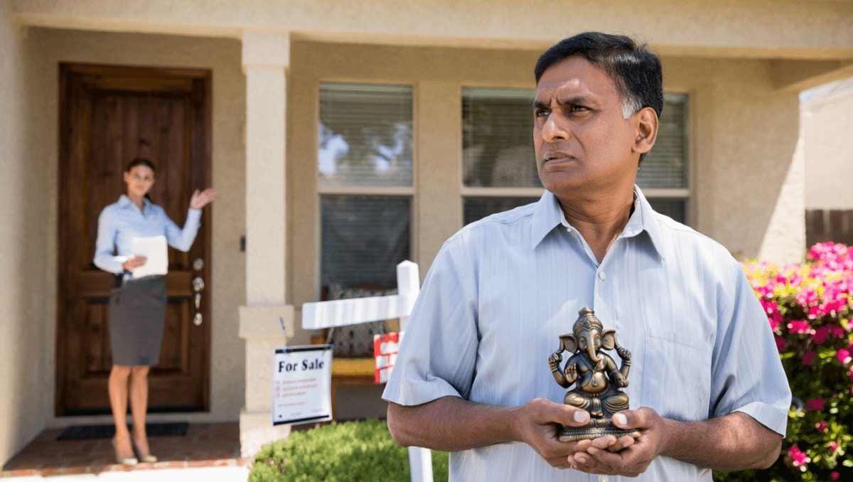 Indian-American man forced to hide his Ganesha idol before putting up his property for sale in Texas etimes.in / Jun 23, 2026, 17:45 (IST) An Indian-American homeowner in Texas faced challenges selling his house, with his realtor suggesting the removal of a Lord Ganesha idol to attract more buyers. This incident ignited a debate on whether diverse homeowners feel pressured to conceal their cultural identity in the real estate market.