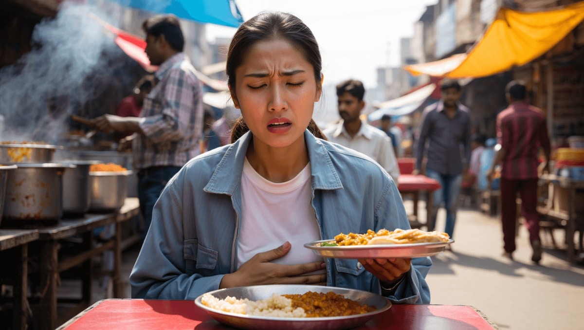 'It's not Indian food': Japanese woman blames overeating for foreigners' upset stomachs after Indian meals etimes.in / Jun 20, 2026, 23:00 (IST) A Japanese woman in Gurgaon has humorously debunked the myth that Indian food causes stomach upsets. She explained that overeating heavily spiced, oily dishes, especially when exhausted after travel, is the real culprit, not poor hygiene. She advises tourists to avoid overindulging and to intersperse Indian meals with familiar, gentler cuisines to prevent digestive issues.