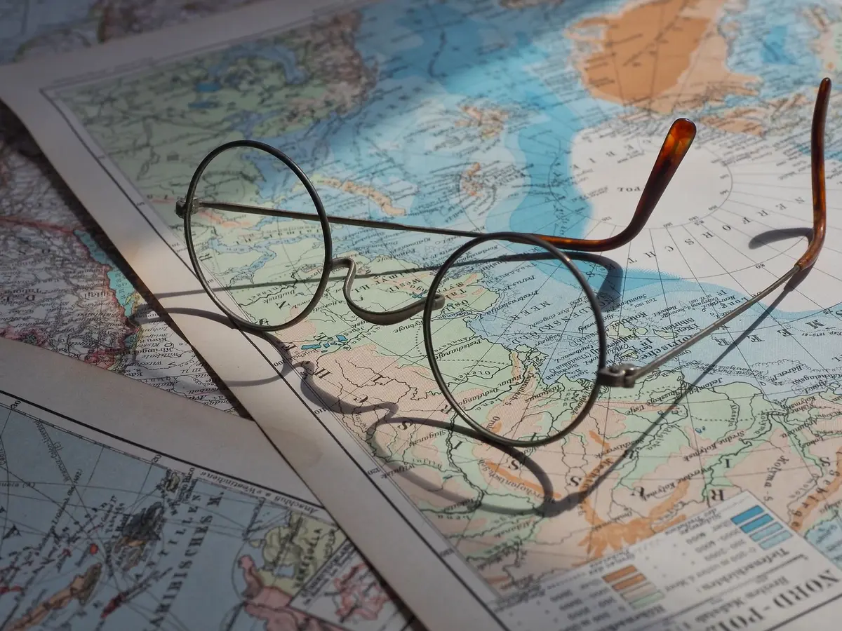 Historical documents and maps showing partition borders and demographic changes in the region