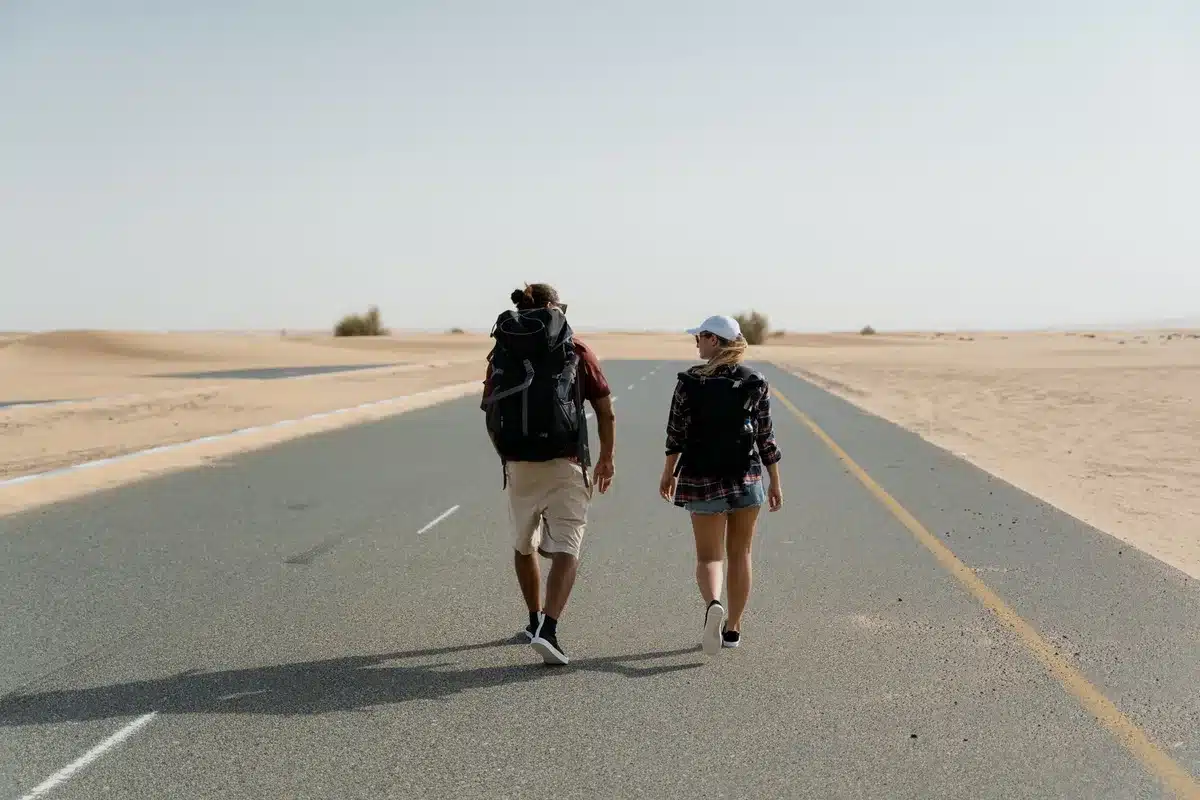 Person traveling or exploring new destinations symbolizing pathways and opportunities