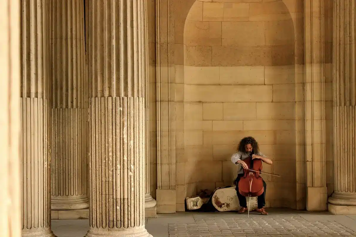 Classical musician performing at a cultural awards ceremony