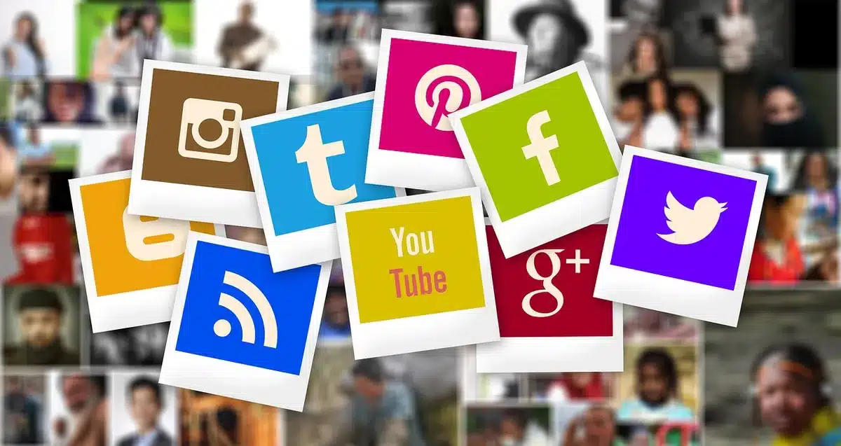 Crowd of smartphones showing a contentious video clip on social feeds